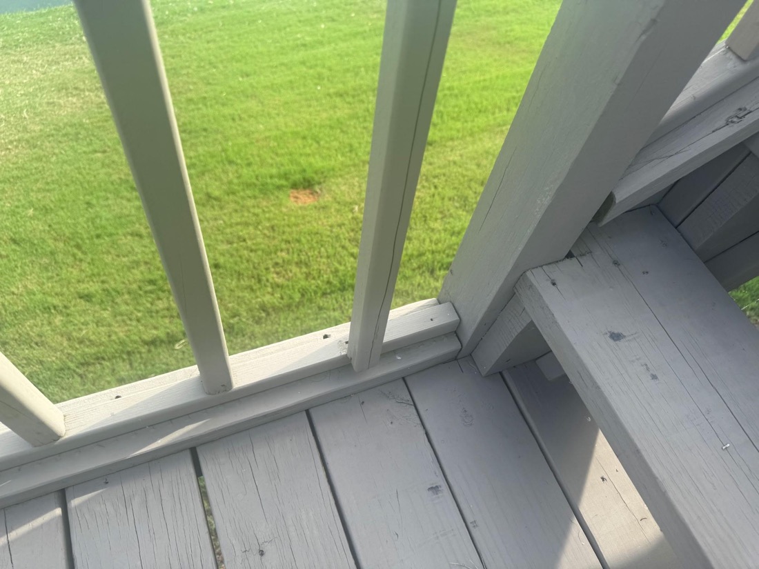Closer project photo showing a stair rail connection